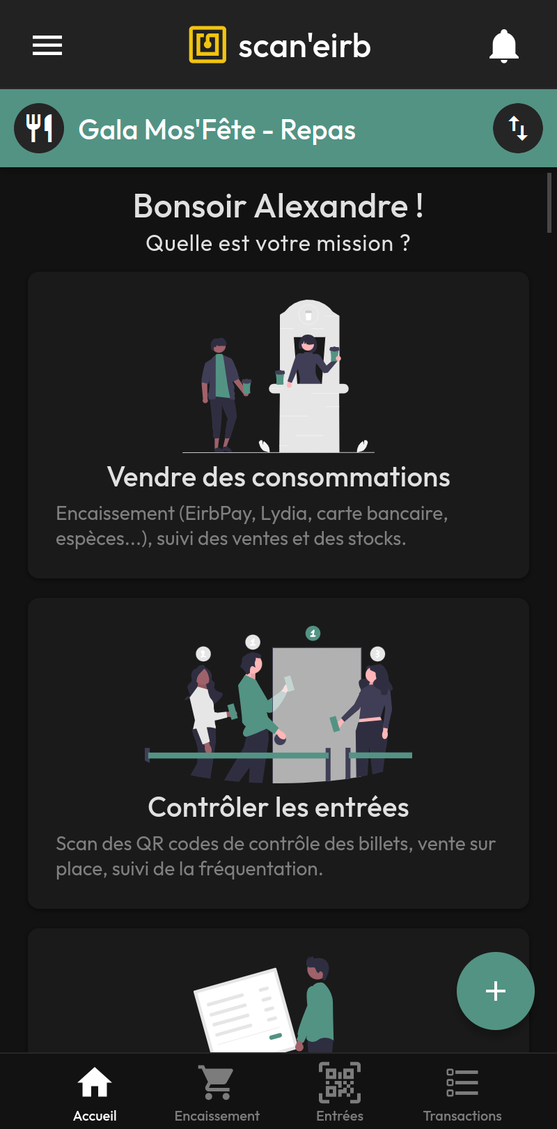 Capture d'écran de l'application